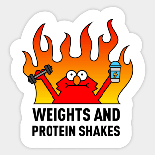 Weights and Protein Shakes Sticker